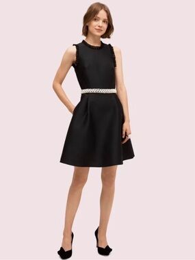 kate spade Black Ruffle-Trim Dress